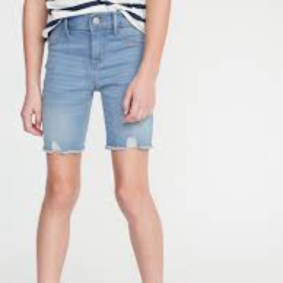 Old Navy Girls Ballerina Light Wash Jean  Shorts Size 8 - Picture 2 of 7